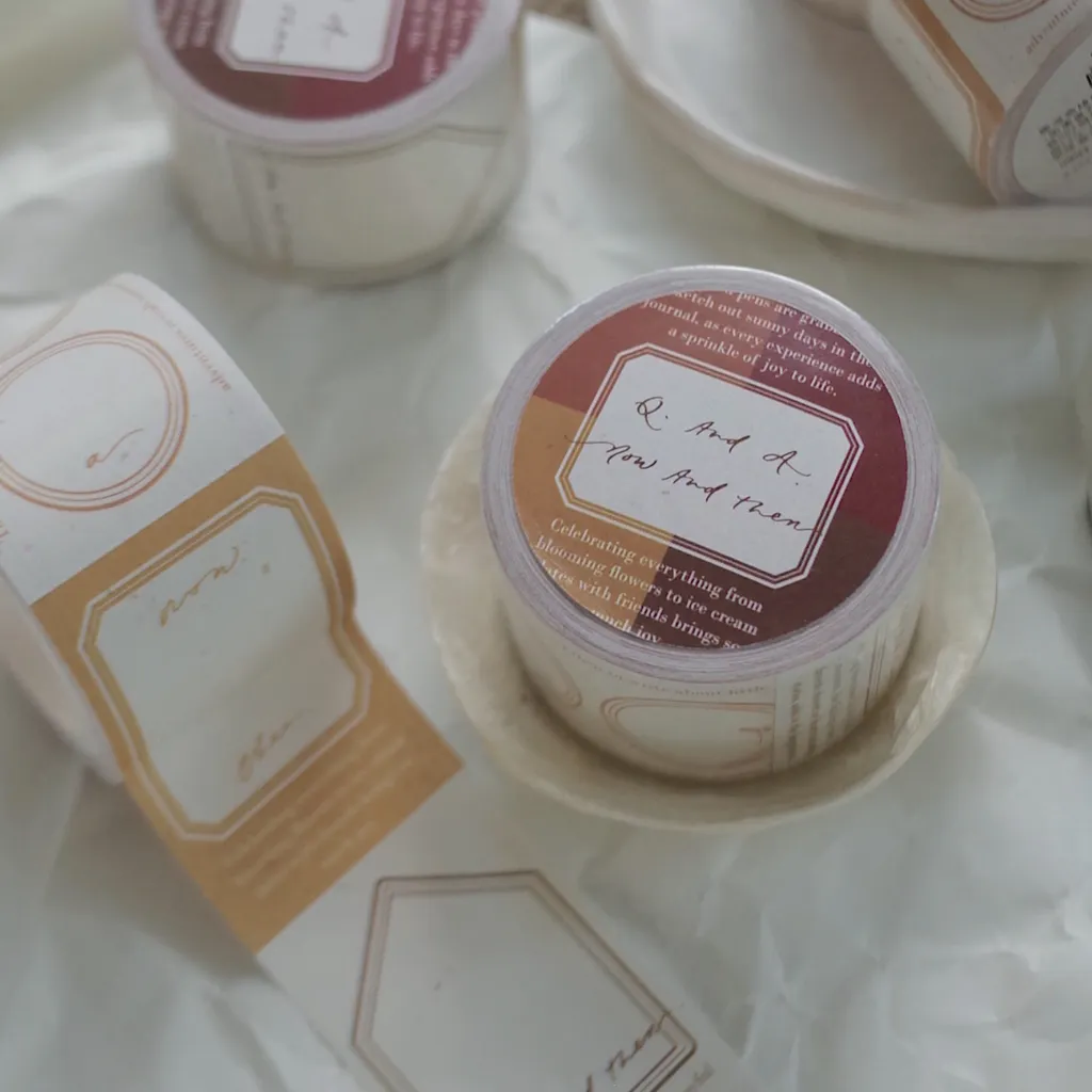 Mr. Eggplants Sticky Memo Tape - Now and Then (3cm)