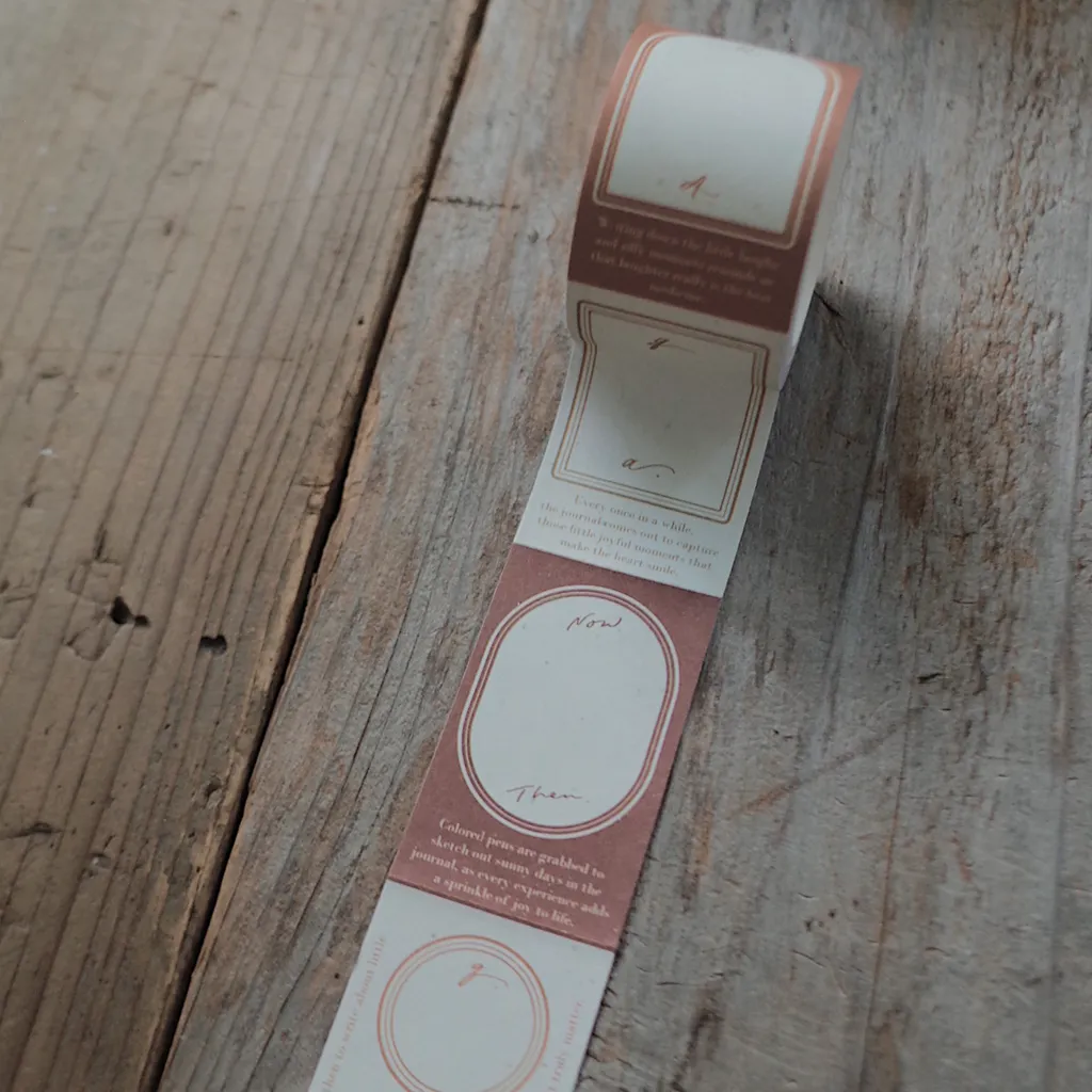 Mr. Eggplants Sticky Memo Tape - Now and Then (3cm)