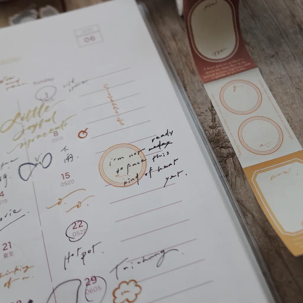 Mr. Eggplants Sticky Memo Tape - Now and Then (3cm)