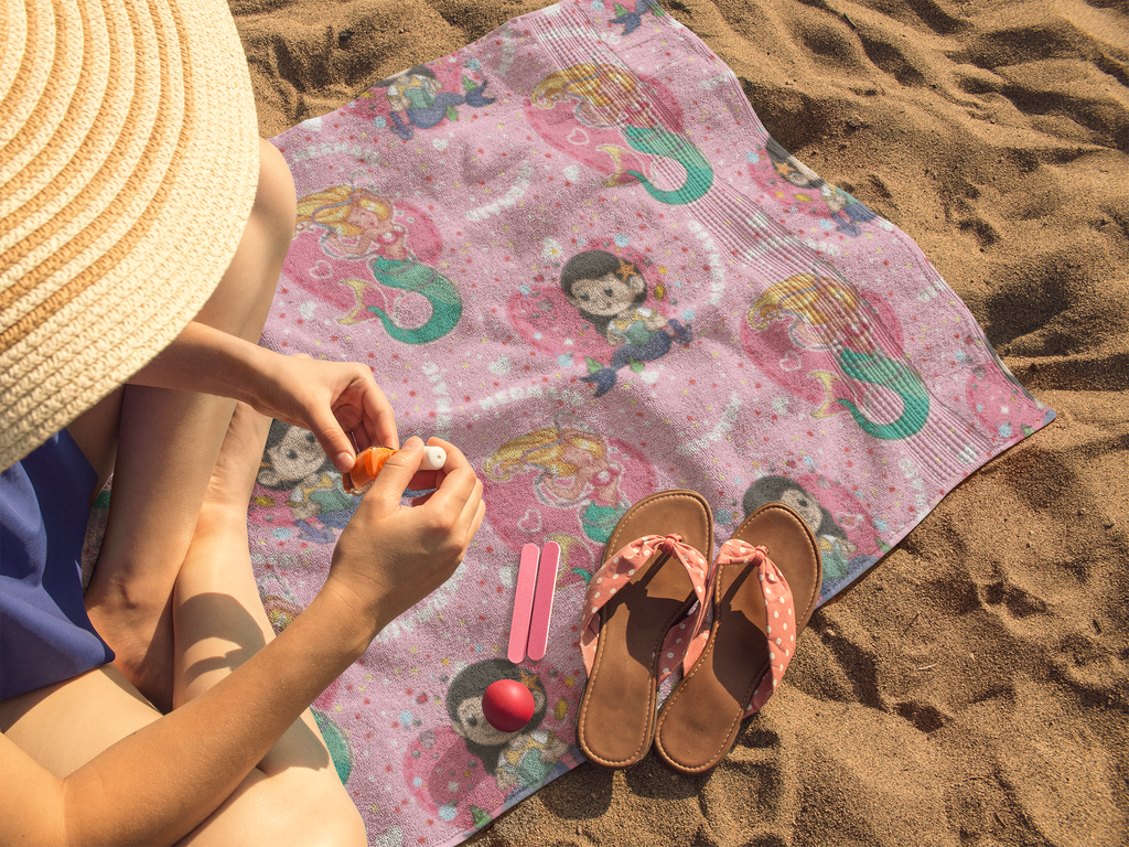 horizontal-template-of-a-woman-sitting-on-a-beach-towel-with-her-sandals-and-accesories-beside-her-a14885.png