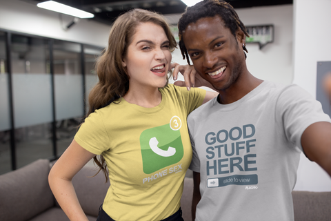 selfie-of-interracial-friends-having-fun-at-the-office-wearing-t-shirts-mockup-a20532.png