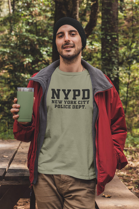 t-shirt-mockup-featuring-a-man-holding-a-20-oz-travel-mug-in-the-woods-30486.png