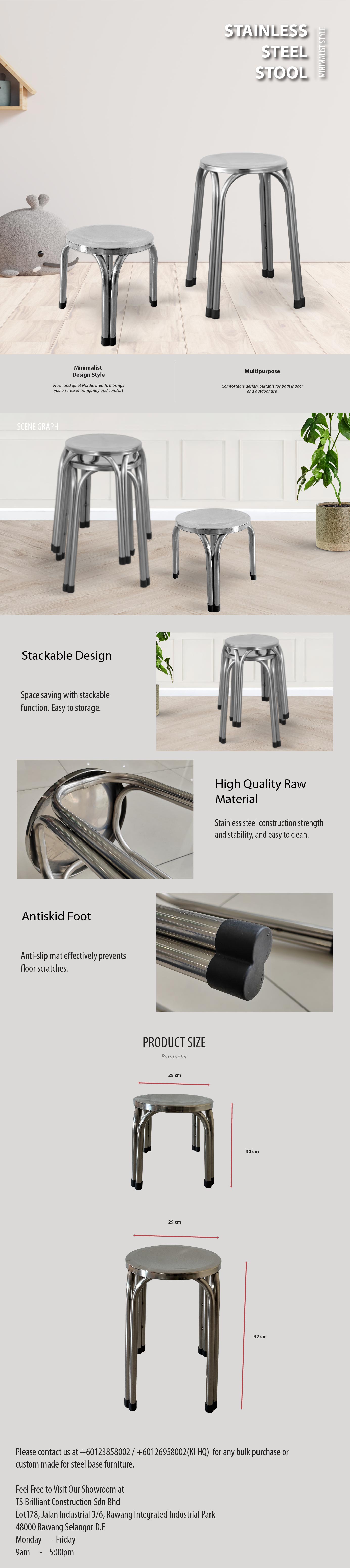 Description -30 stainless steel stool-01