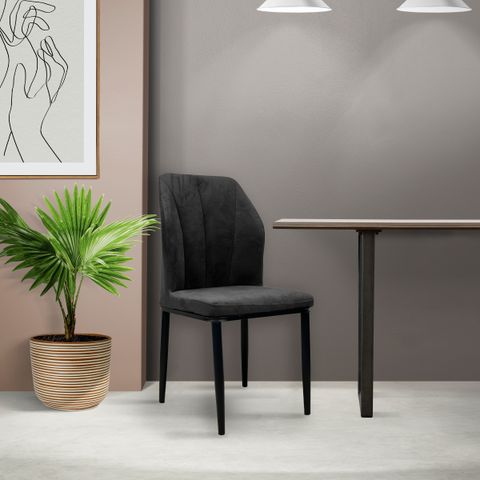 scallop chair-grey