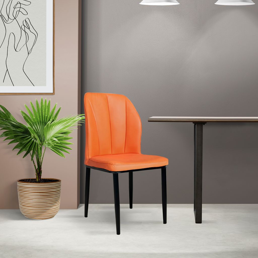 scallop chair-orange