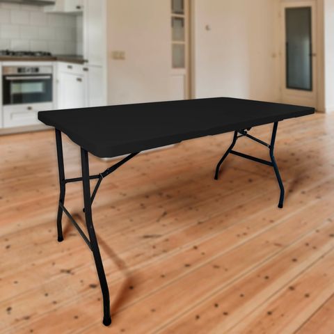 plastic foldable banquet table -black