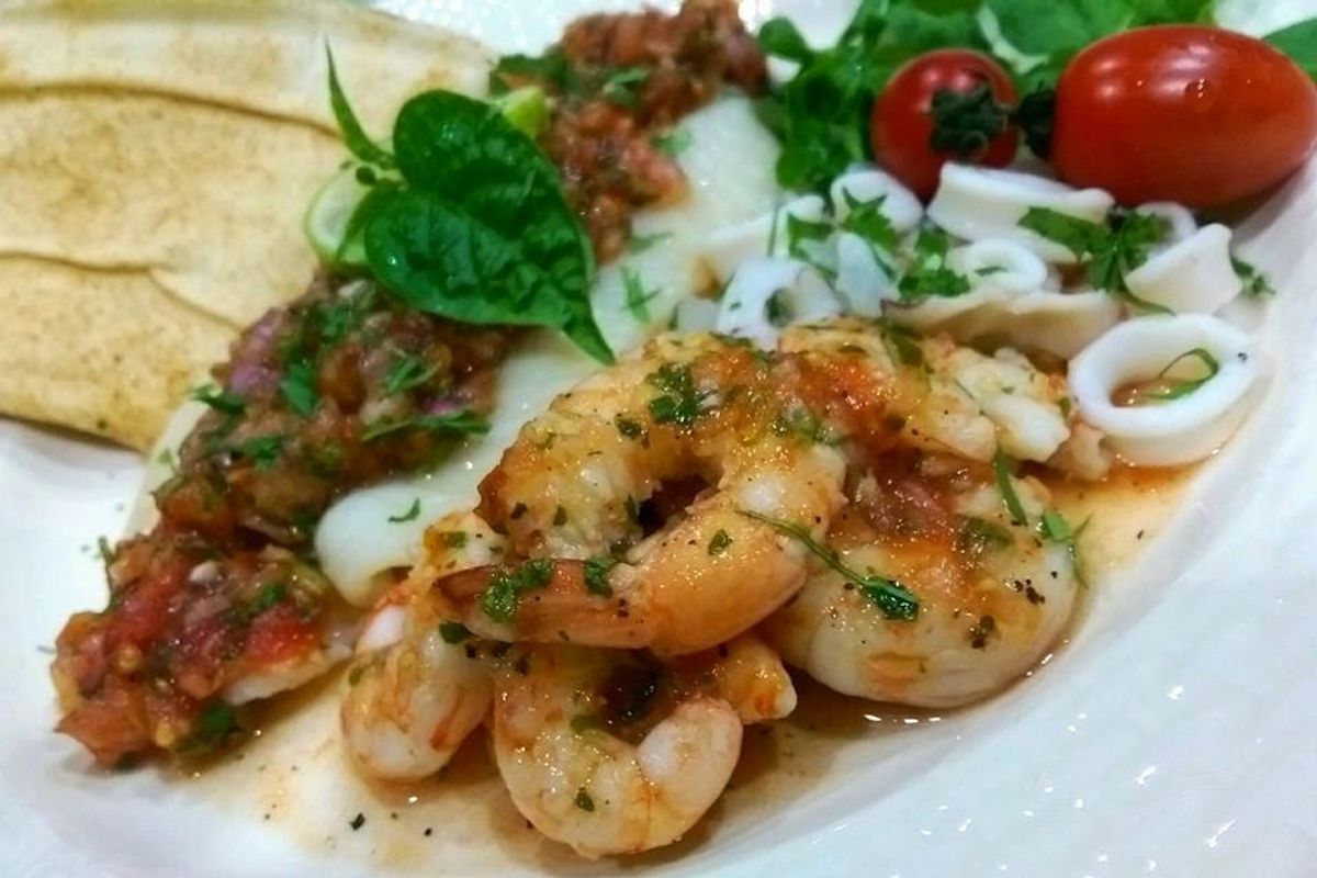 Poached Seafood with Homemade Salsa