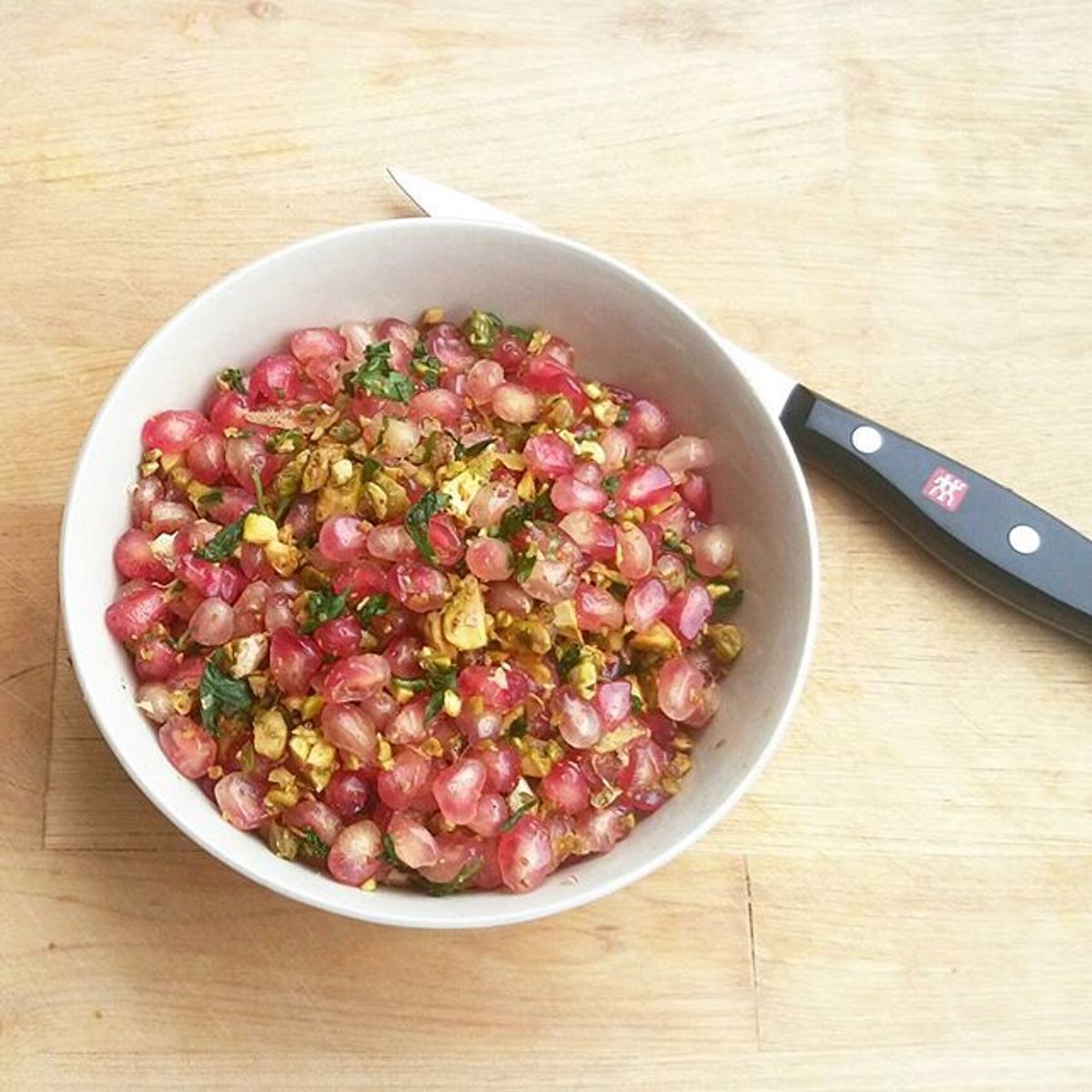 Pomegranate & Pistaschio Salsa