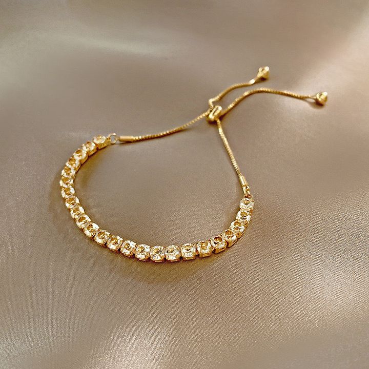 18k Gold Plated Tennis Adjustable Bracelet 2