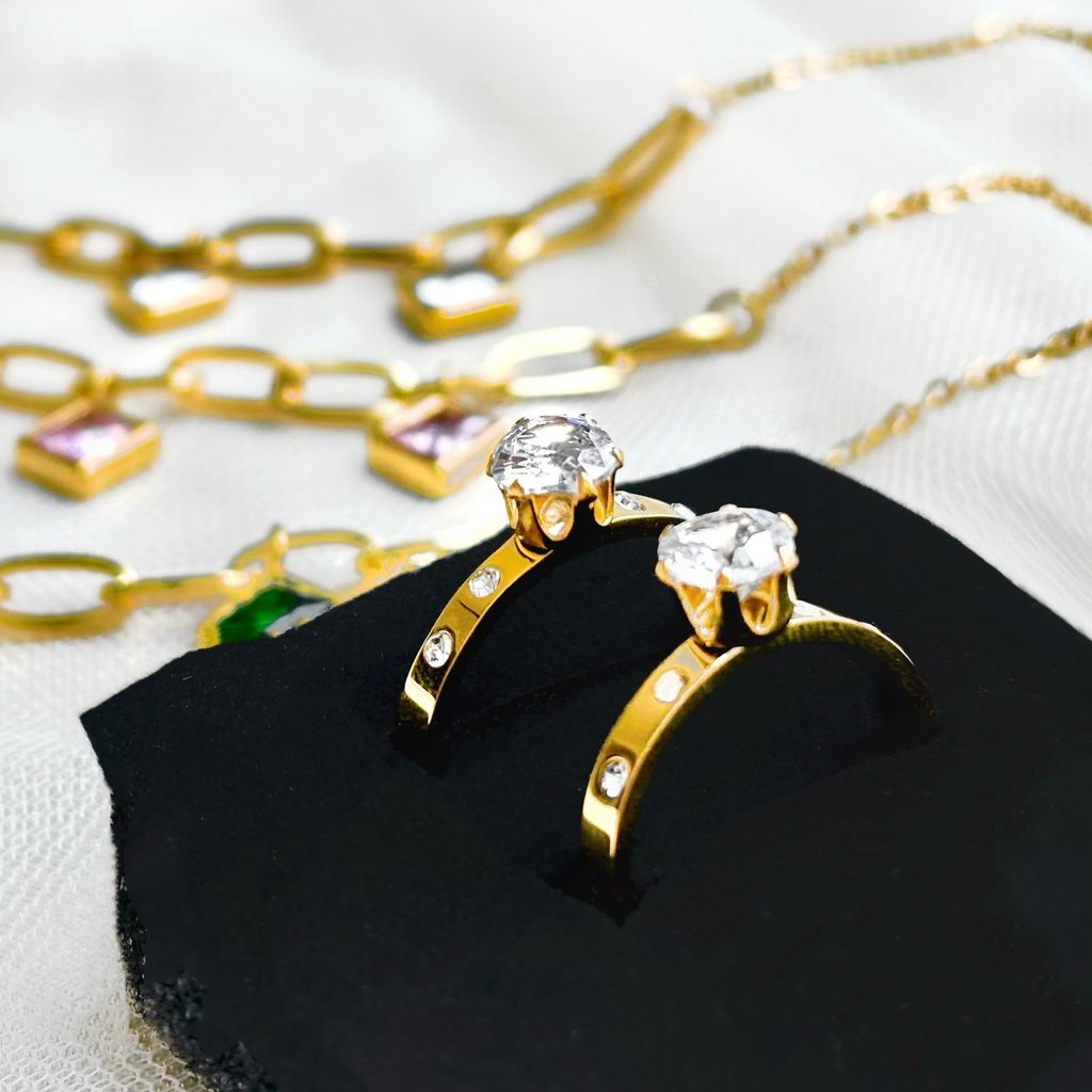 Royalty Gold Stud Ring 13