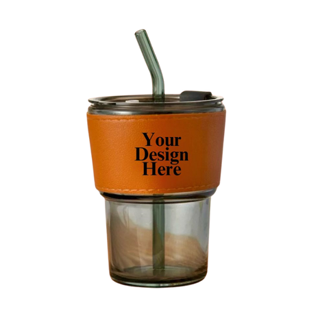 Glass Cup with Straw B T 1