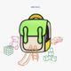 Green ToonBagpack