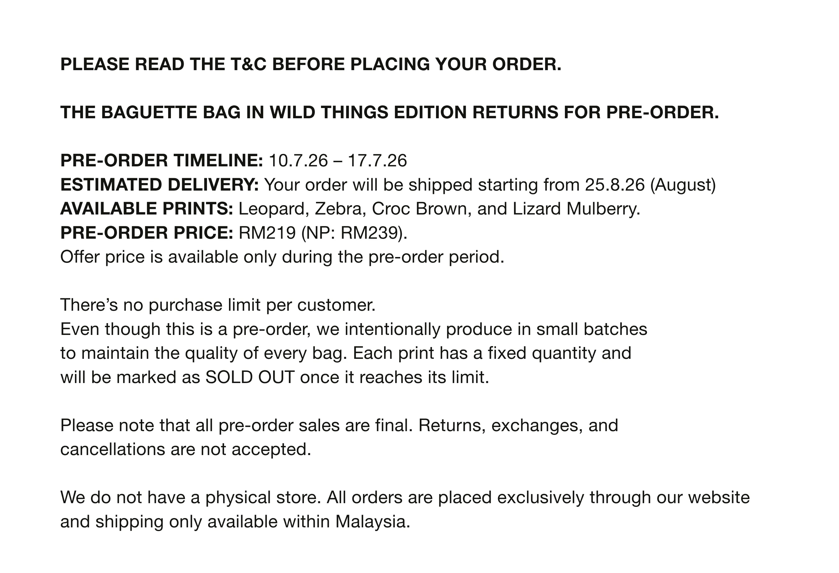 The Baguette “Wild Things Edition” (3)