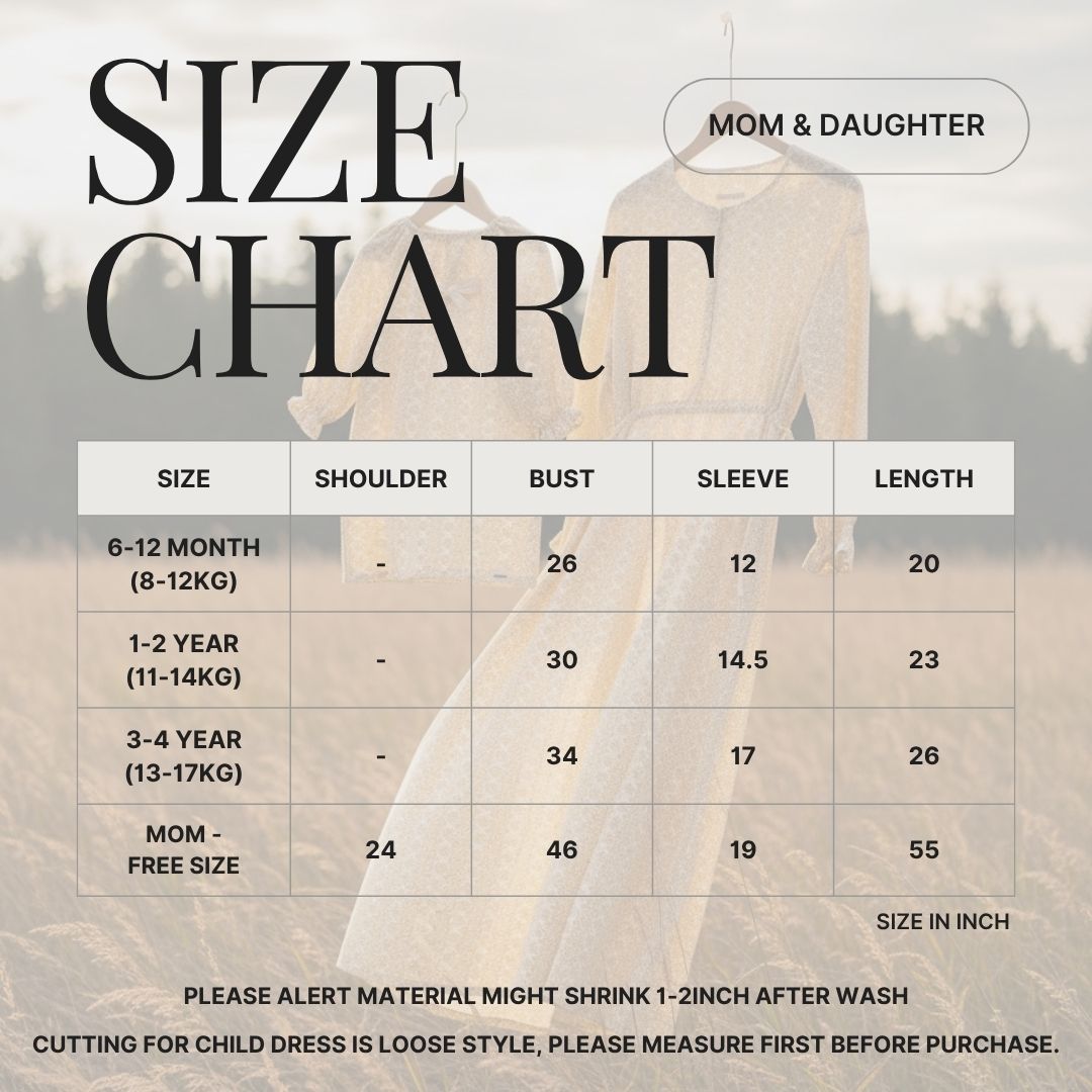 TENANG Size Chart