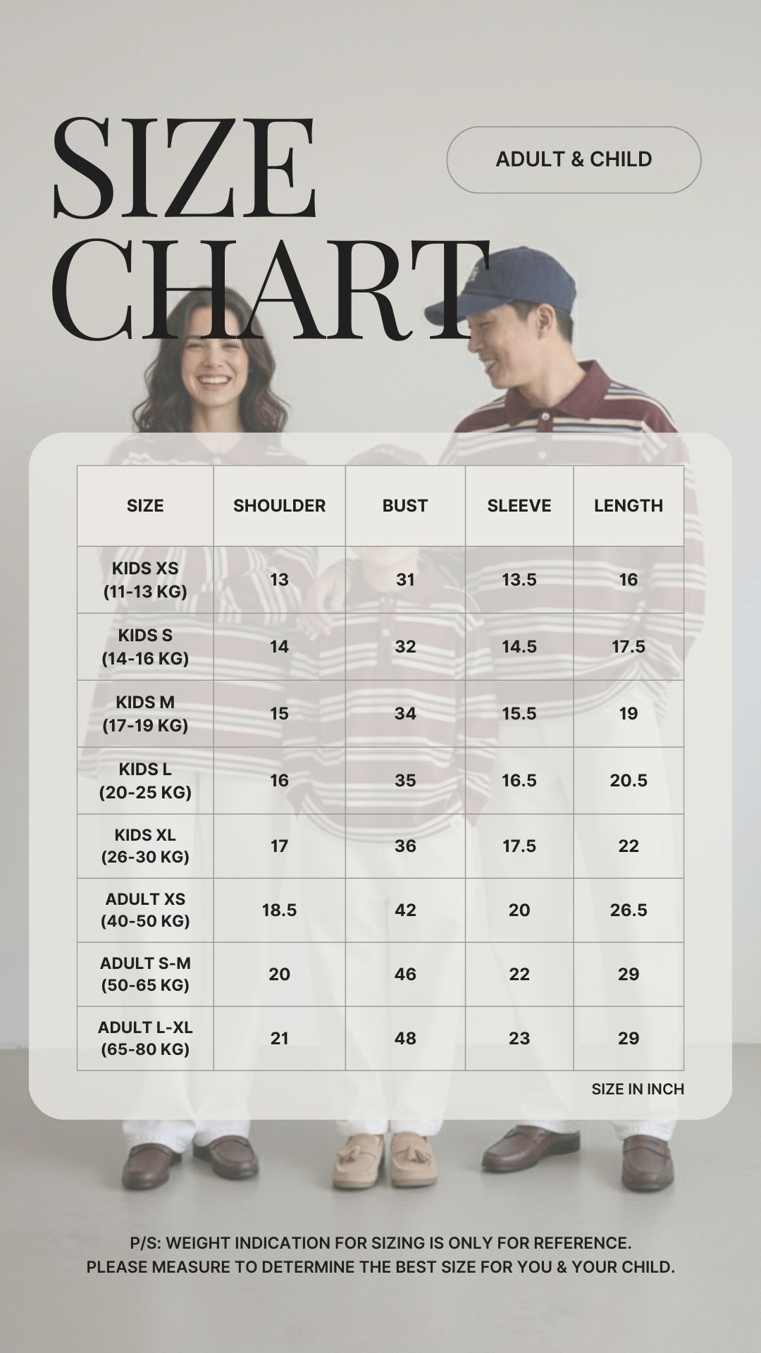 TENANG Size Chart (Your Story)