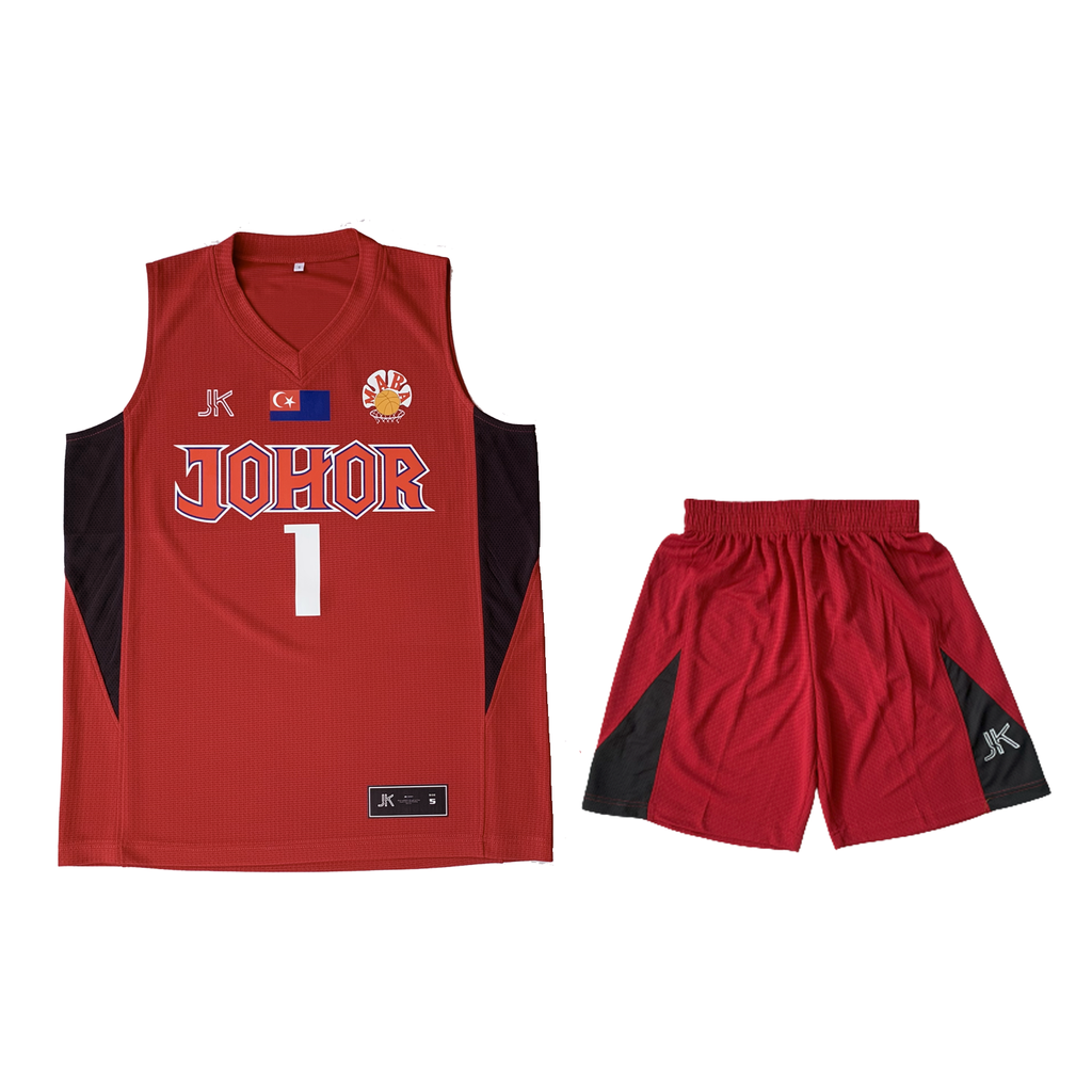 JOHOR U15 Series Basketball Set Jersey （TRI II Maroon) – JK JERSEY