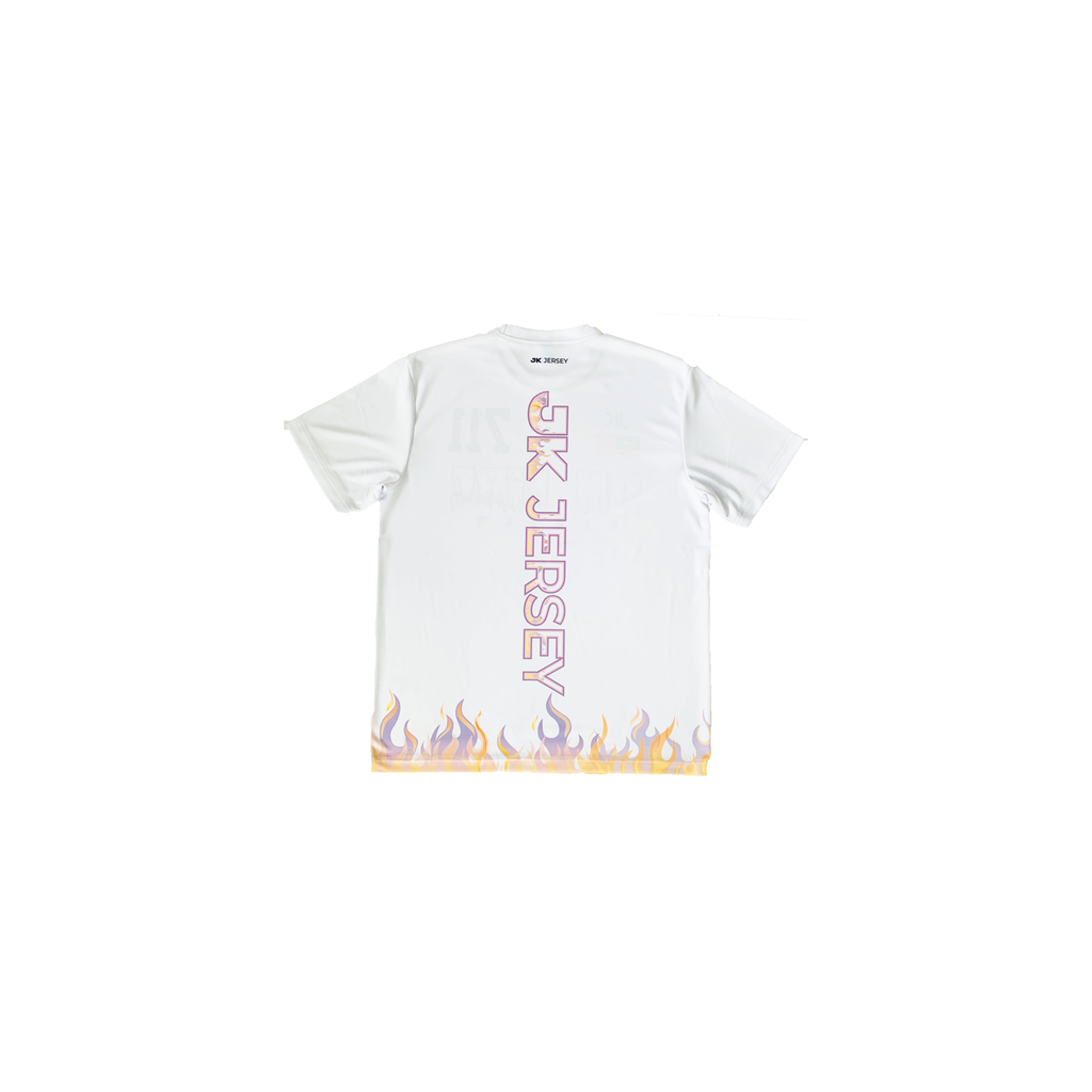 ON FIRE TSHIRT-WHITE BACK