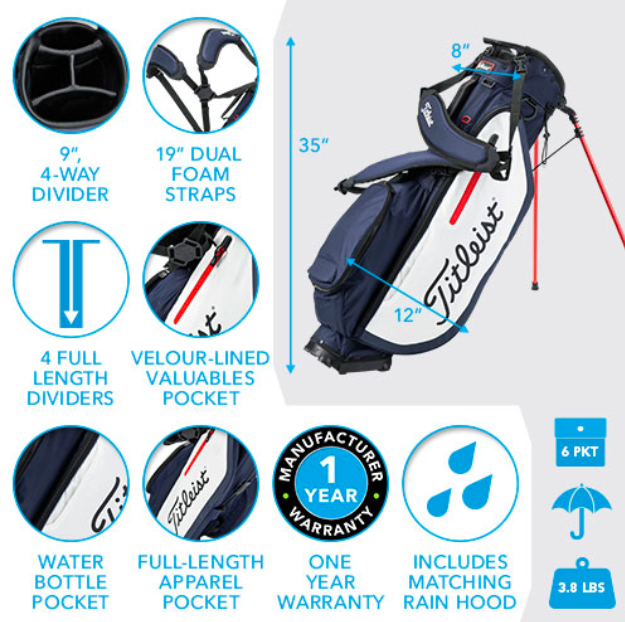 titleist golf stand bag