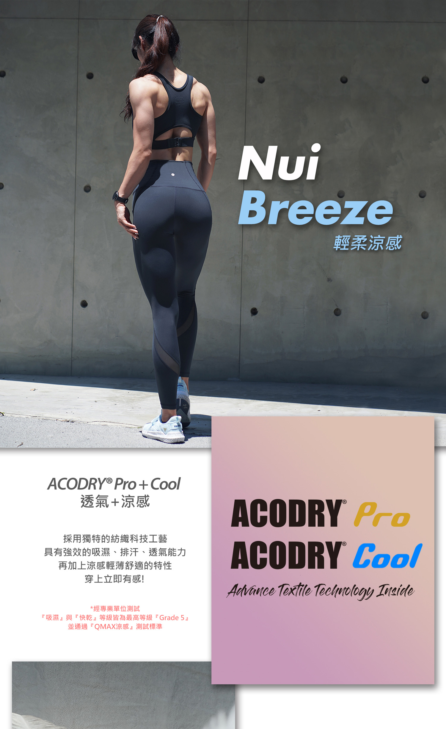 Breeze 涼感高腰口袋緊身長褲(1)