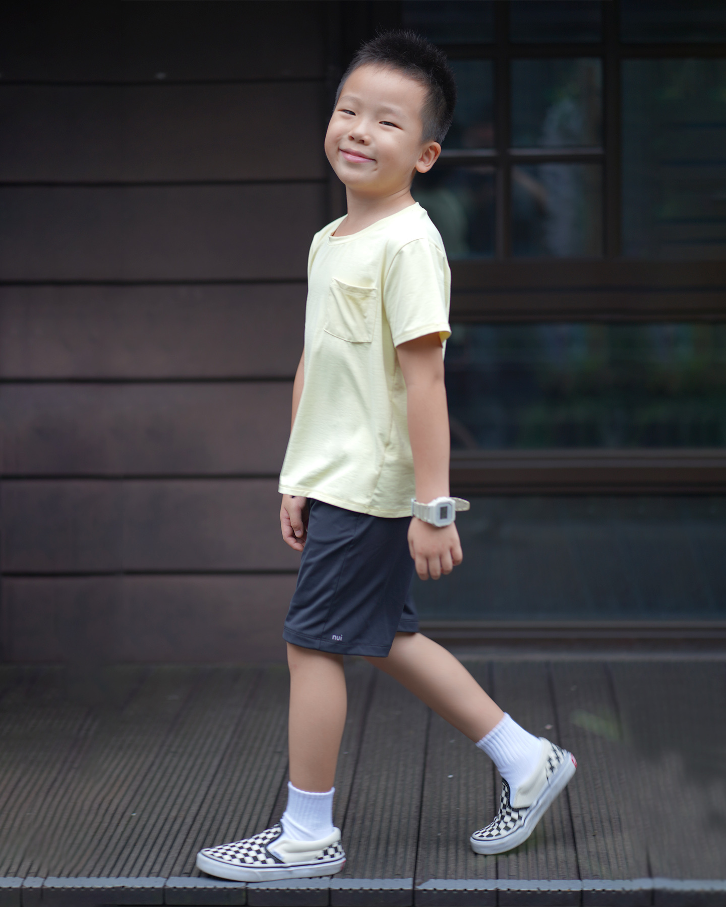 Kids Tee奶油派+Kids Shorts純黑 4
