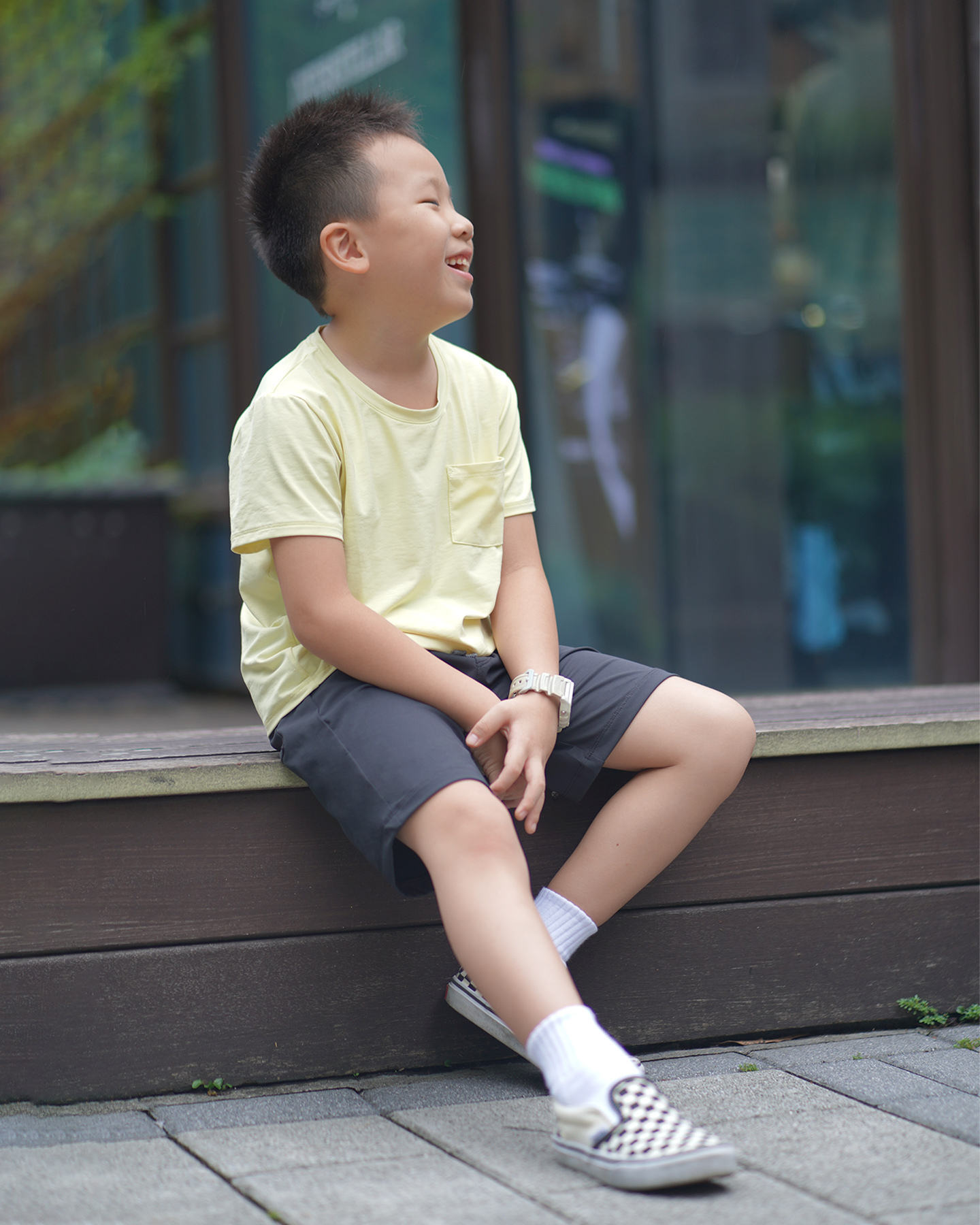 Kids Tee奶油派+Kids Shorts純黑 6