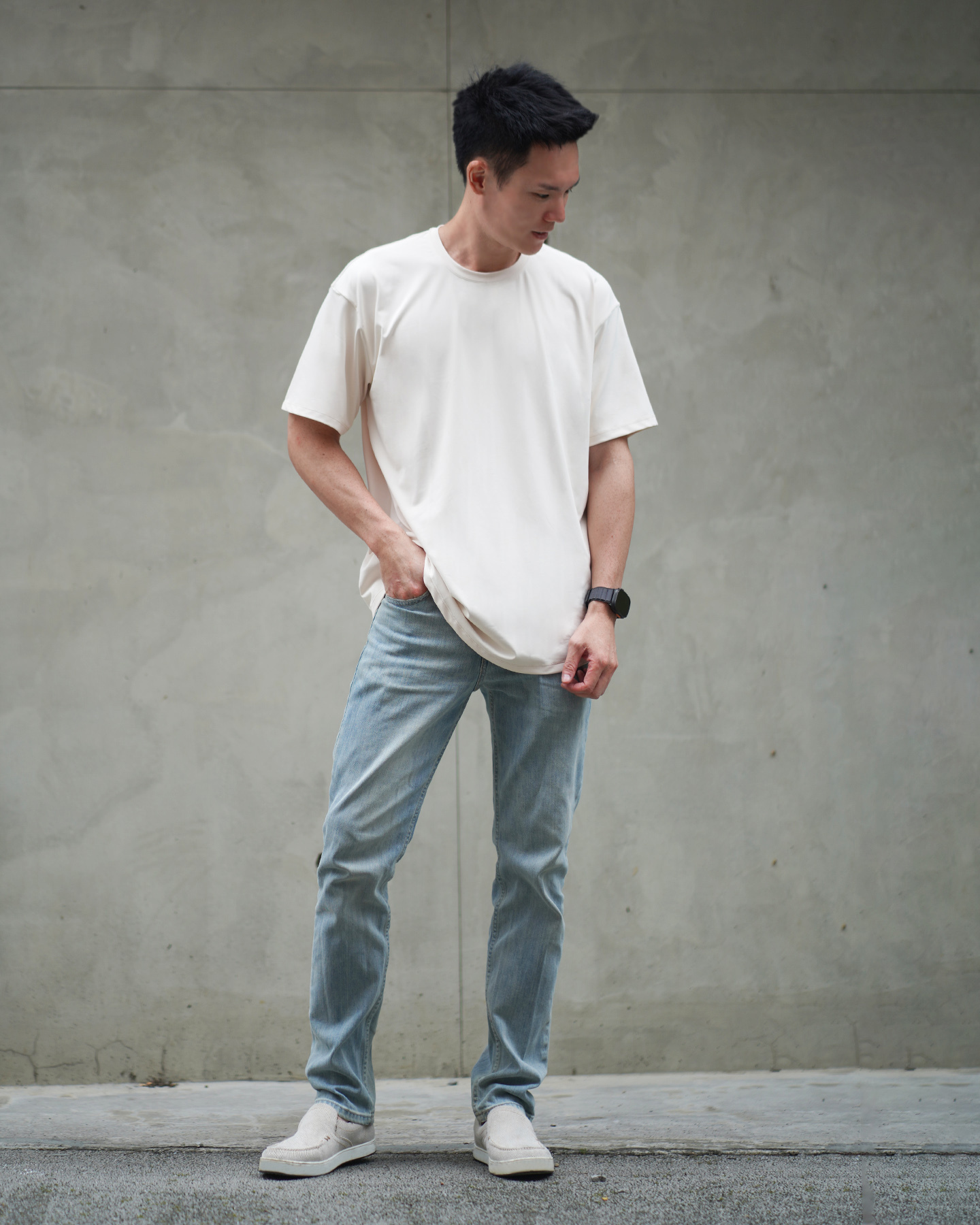 Homme Oversize米白 1