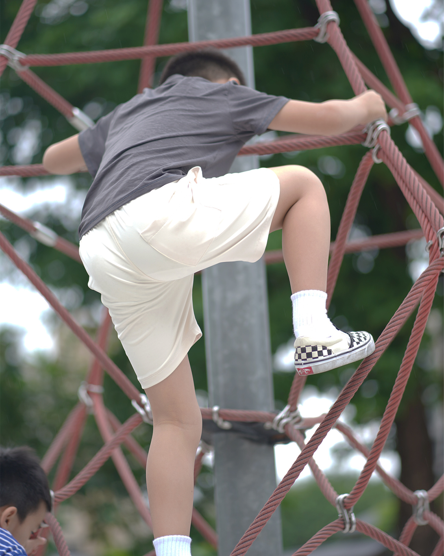 Kids Tee炭灰+Kids Shorts米白 3