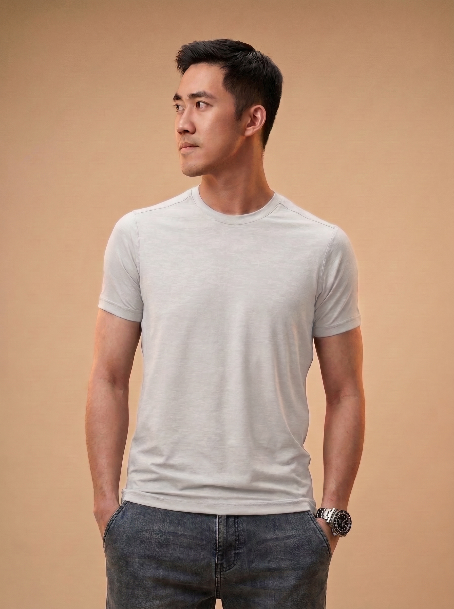 Cover Homme Tee 象牙灰2