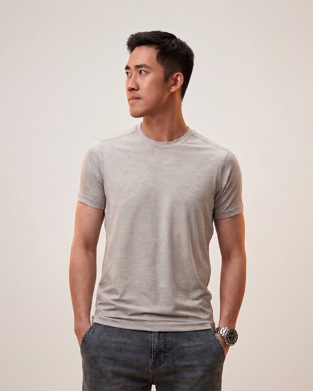 Cover Homme Tee 象牙灰2
