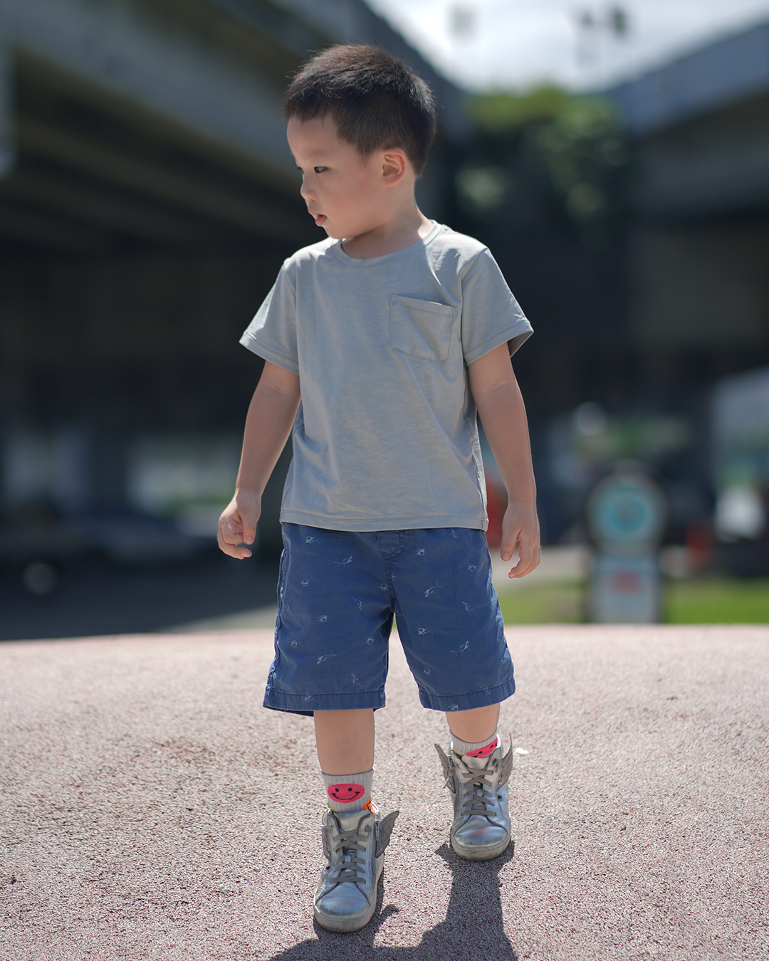 PSD Kids Tee雲朵灰1