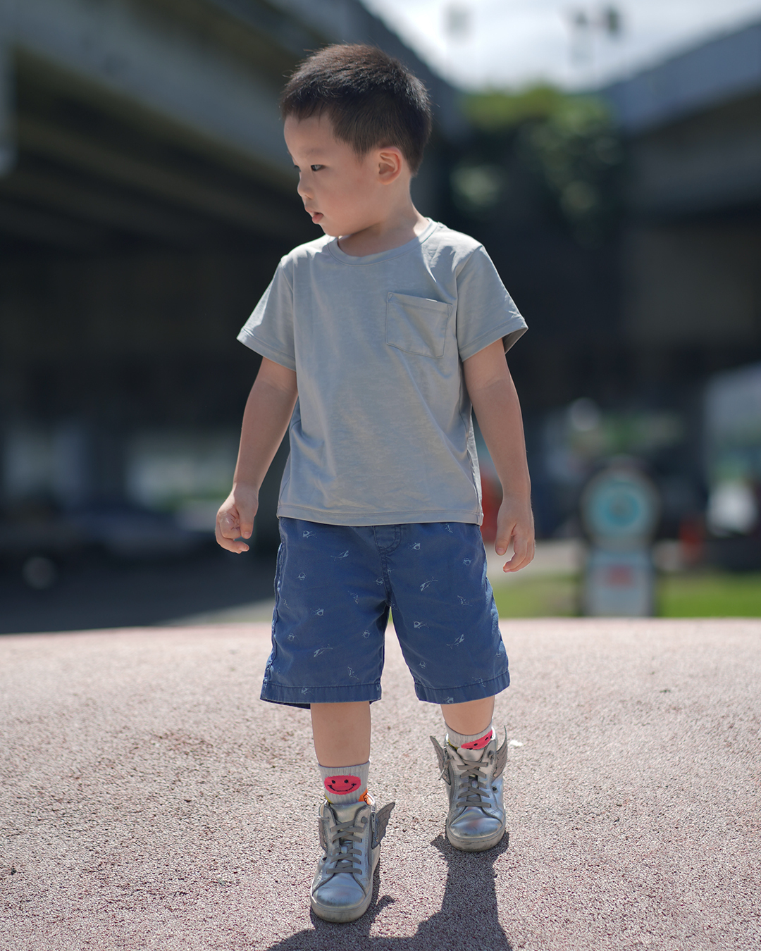 PSD Kids Tee雲朵灰1