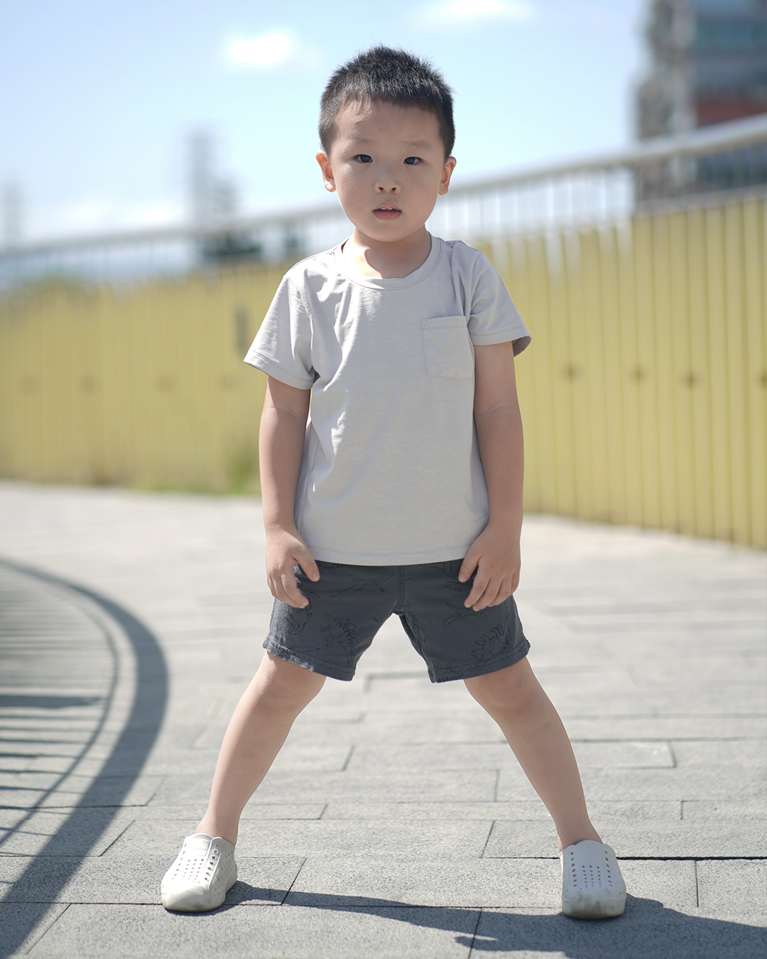 PSD Kids Tee象牙灰3