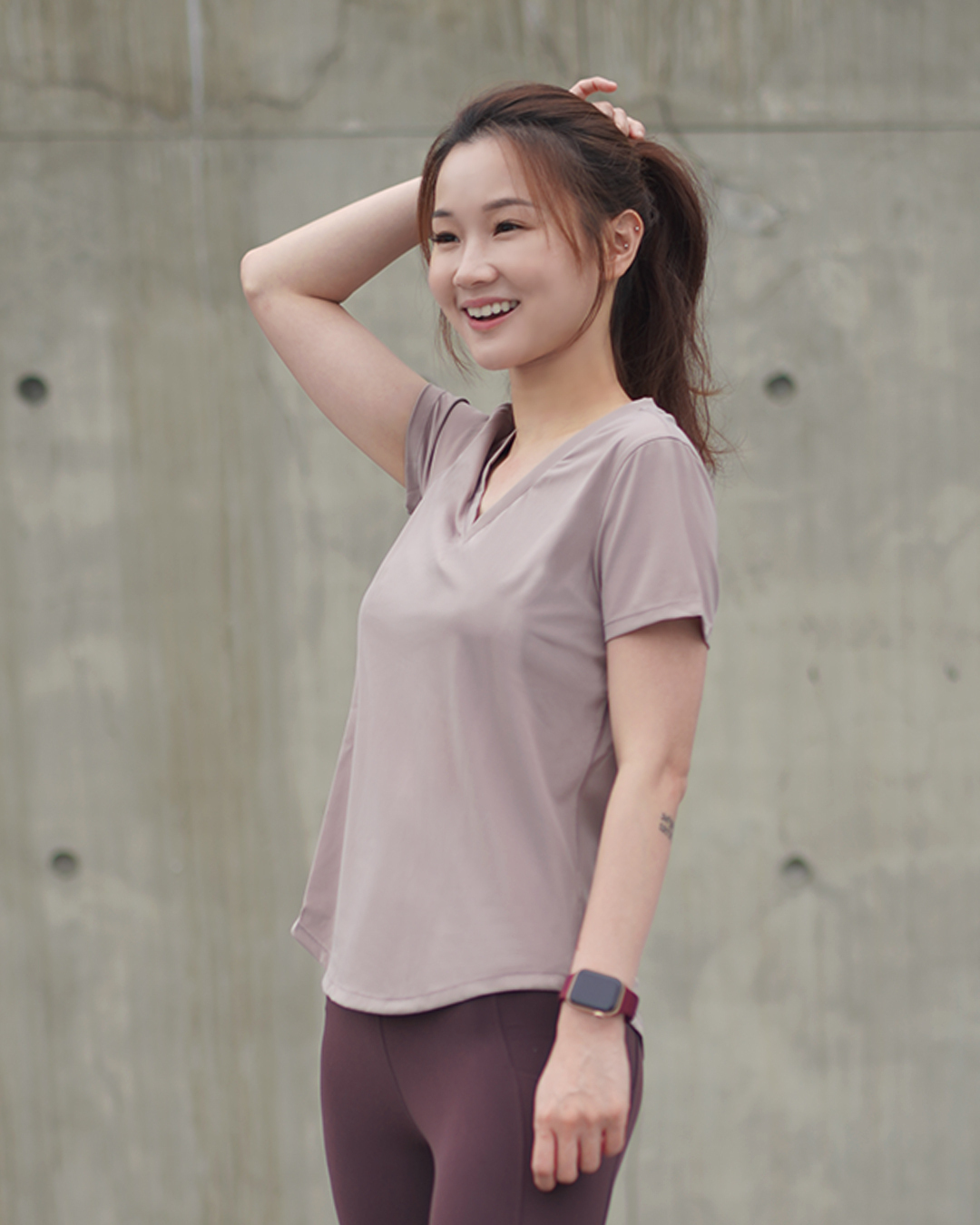 Cover Ice Tee 豆沙色1