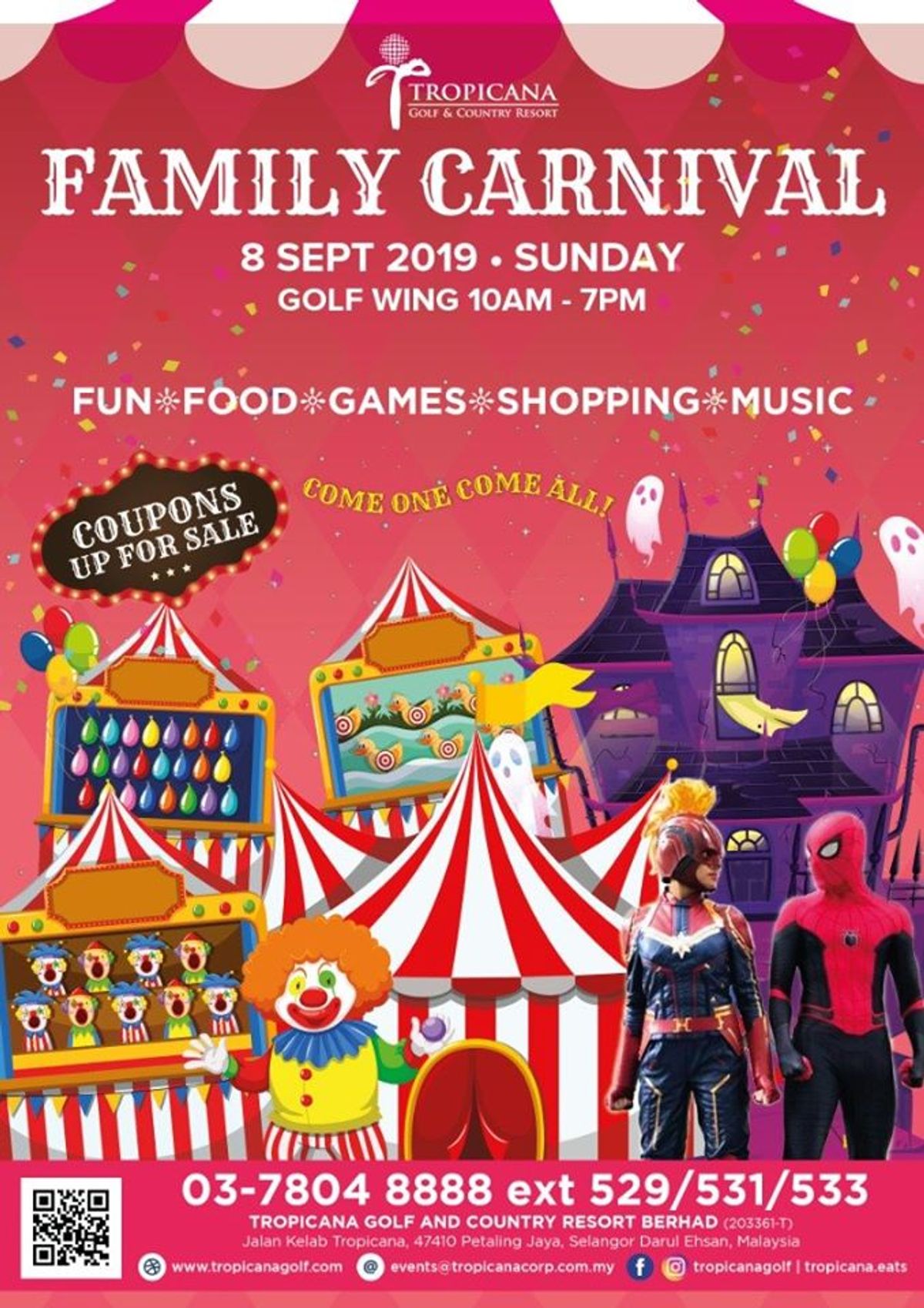 BIOCOCO will be at Tropicana Golf & Country Resort Family Carnival happening on 8 September 2019 (Sunday)