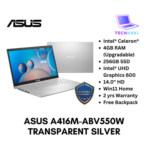 Asus A416M-ABV550W Transparent Silver