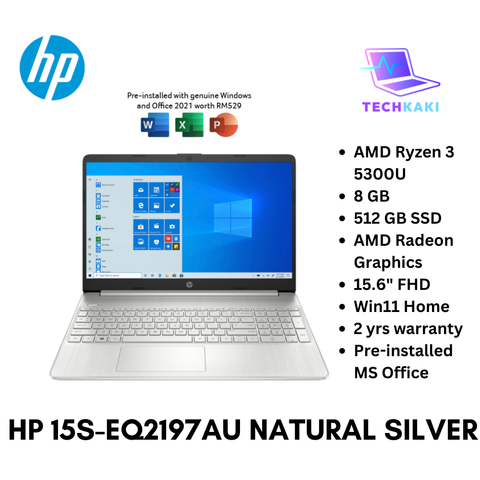 HP 15s-Eq2197AU Natural Silver