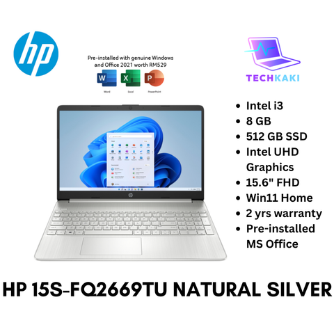 HP 15s-Fq2669TU Natural Silver