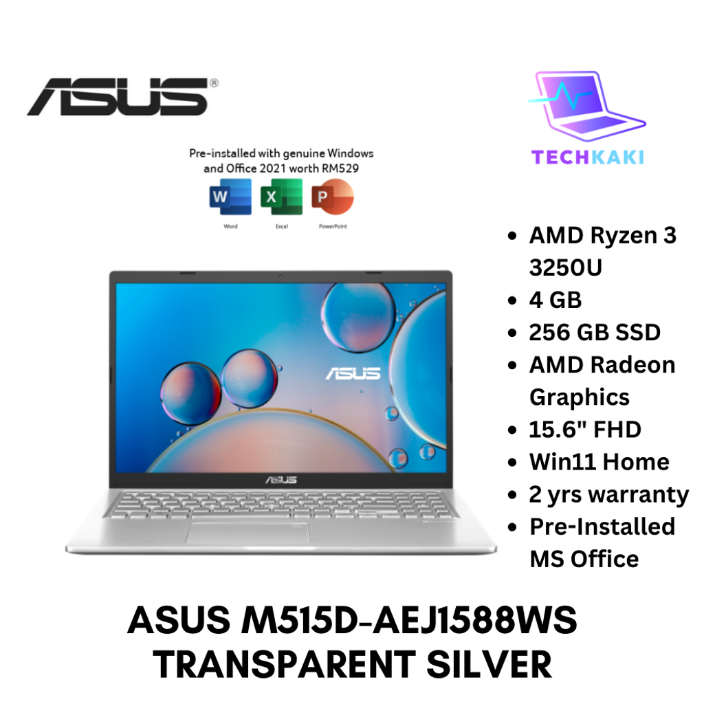 Asus M515D-AEJ1588WS Transparent Silver