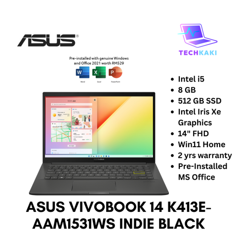 Asus VivoBook 14 K413E-AAM1531WS Indie Black