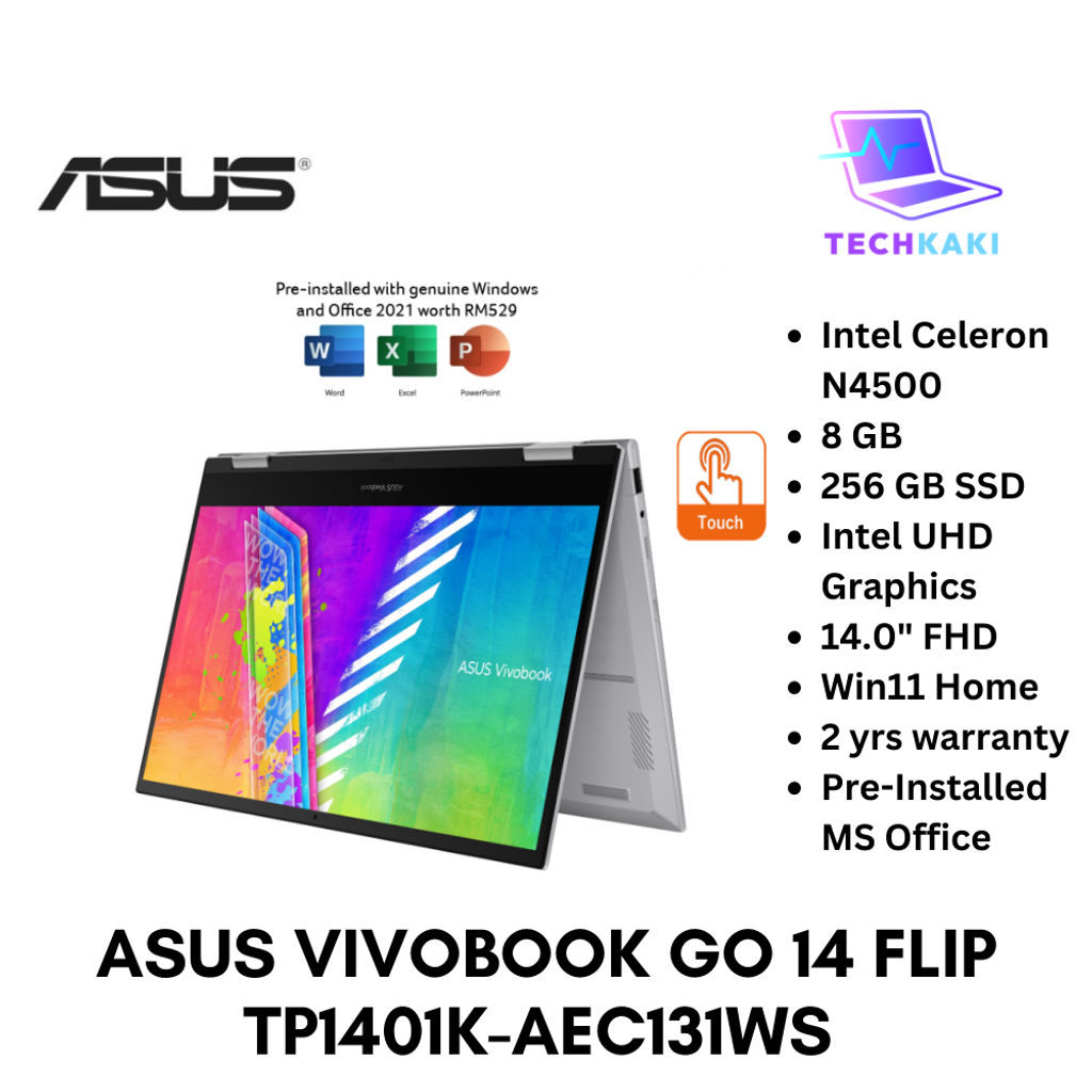 Asus VivoBook Go 14 Flip TP1401K-AEC131WS 