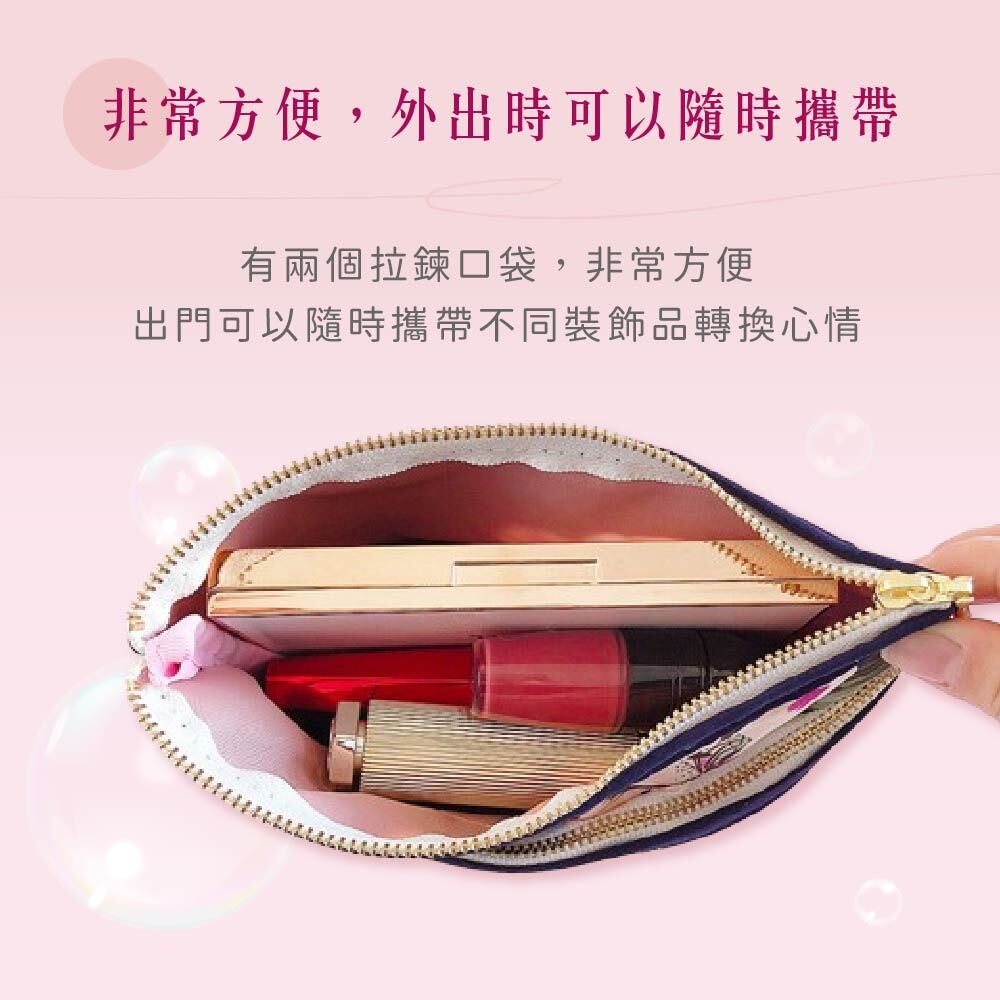 雙層拉鍊化妝包-百合系列_02