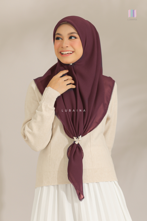 Lubaina-Bawal-Chiffon-Voile-Zahraa-Bidang-45-Garnet