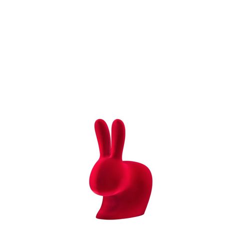 Rabbit XS Bookend Velvet Finish Red