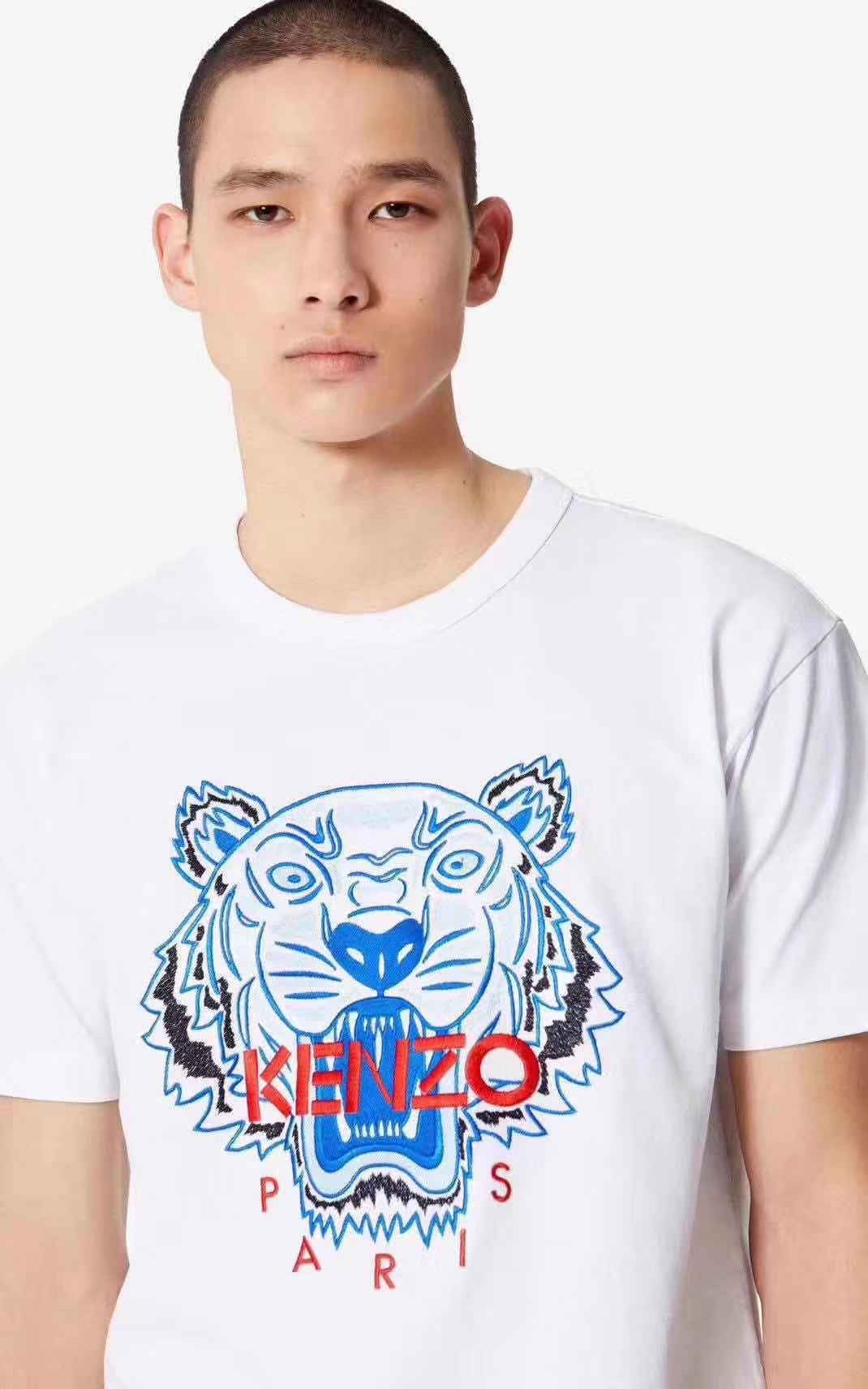 kenzo embroidered tiger shirt