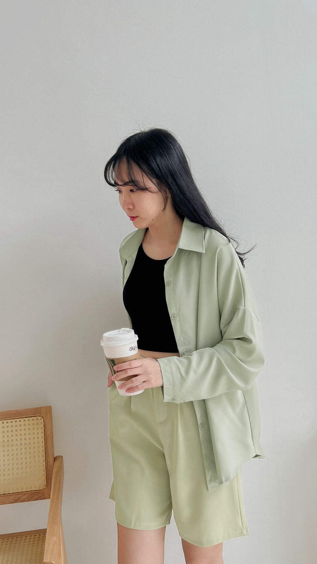 Becco Easy Shirt (Matcha Latte) – closetmino