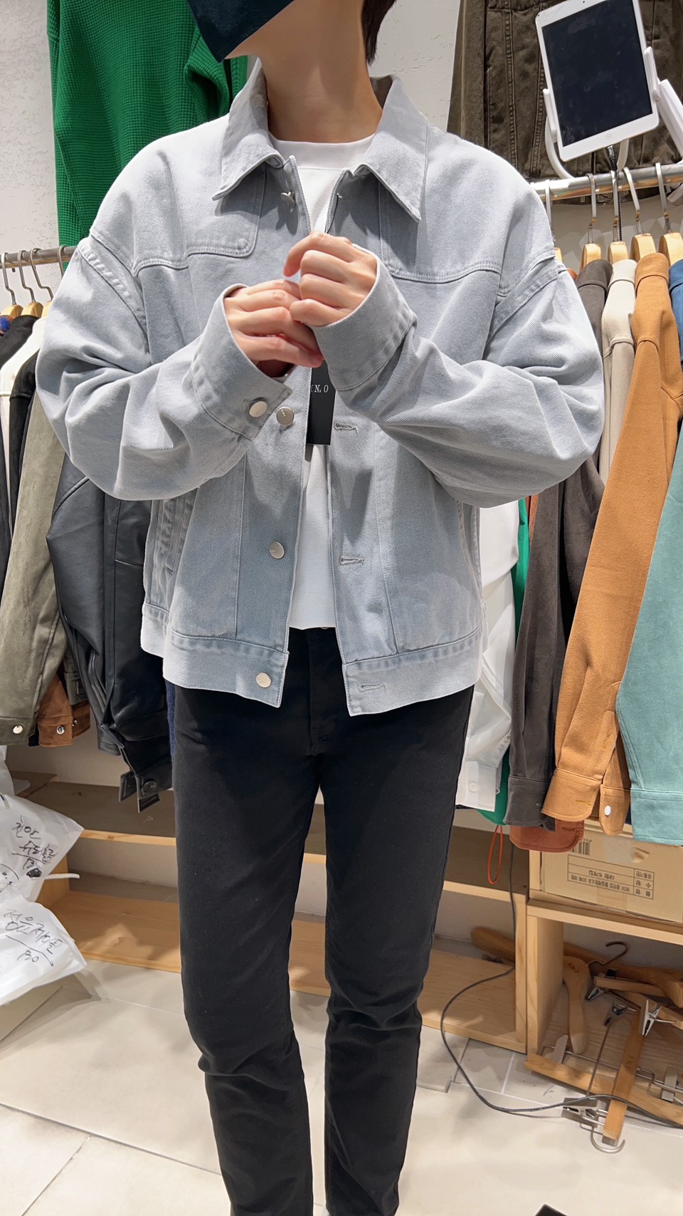 LINE_ALBUM_SN46 水洗色系比例天才短版牛仔夾克 $1850_230912_2