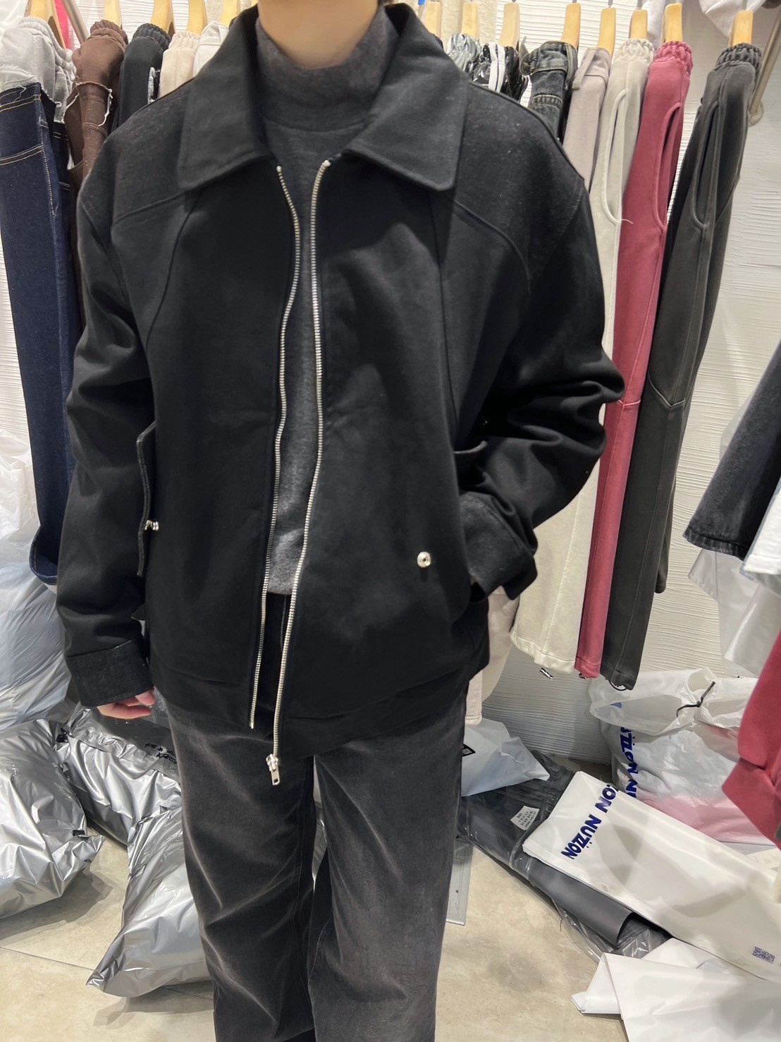 LINE_ALBUM_4DN07   丹寧x帆布拼接硬挺夾克外套 -2色 $1850_241207_12