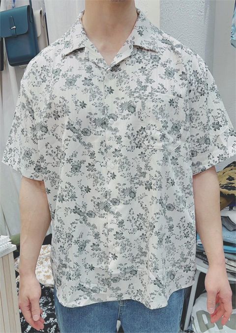 LINE_ALBUM_MU31 藝術小碎花絲質涼感古巴領短襯 連線價$1100 原價$1250_230513_0