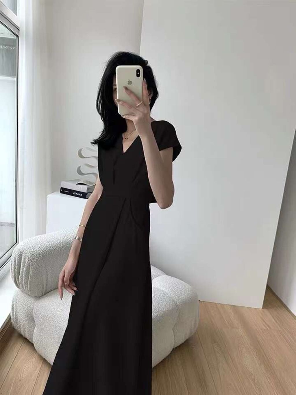LINE_ALBUM_法式優雅氣質小姐姐高腰綁帶口袋裙（買奶茶色）搭米色休閒西裝內搭白短襯_230820_11