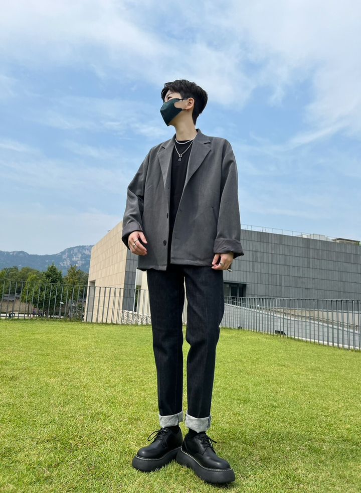 LINE_ALBUM_SA14 後腰鬆緊修身煙黑硬挺牛仔褲_230911_5